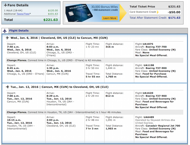 Cleveland to Cancun $222 Round-Trip on United