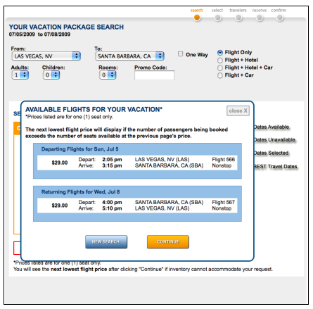 User Guide for a Flexible Dates Search on Allegiant Air