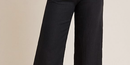 Wide-legged black pants