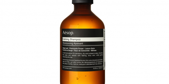 Aesop Calming Shampoo in a Brown Glass Jar