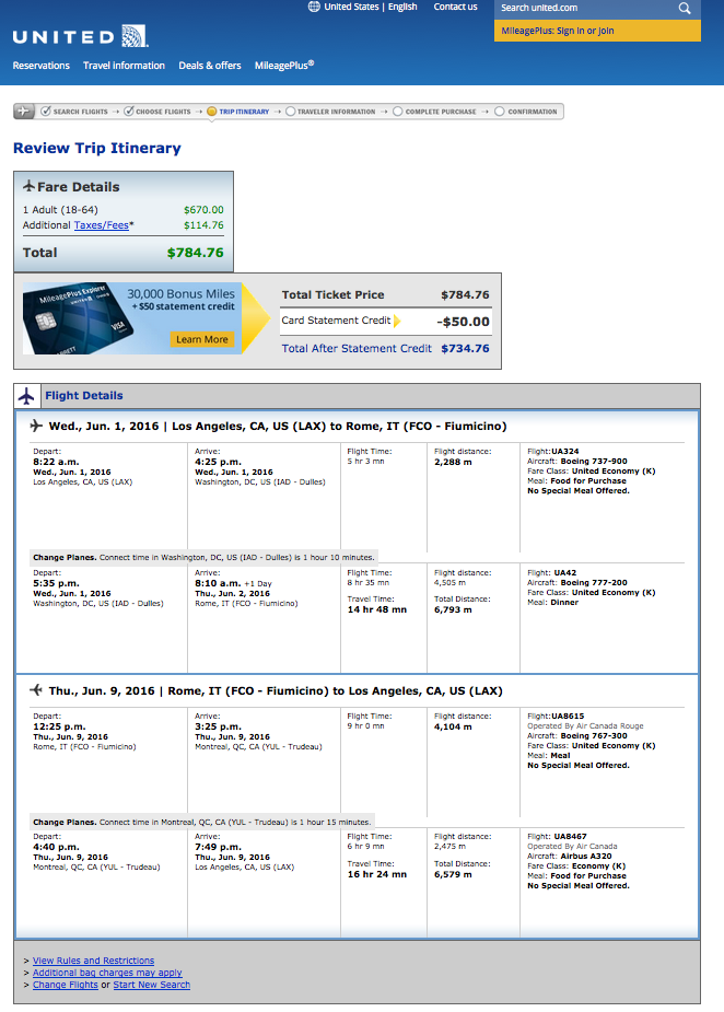Los Angeles to Rome $785 Round-Trip for Spring/Summer/Fall Travel