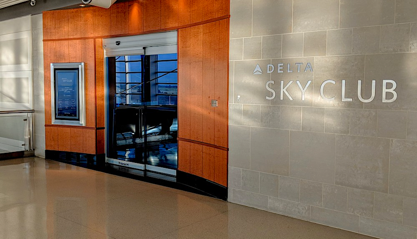 Delta SkyClub Lounge Entrance at DTW