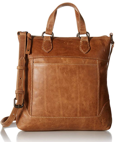 Tan leather purse for travel 