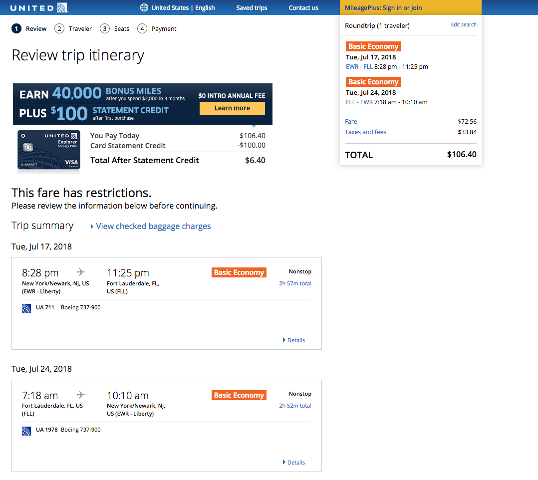 Newark to Fort Lauderdale $107 Roundtrip, Nonstop, for July Travel