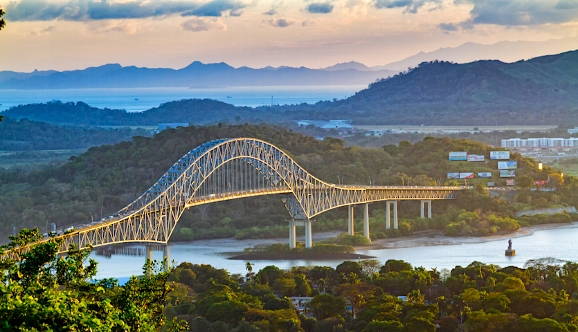 bridge of the americas over the Panama Canal
