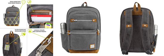 Travelon anti-theft backpack