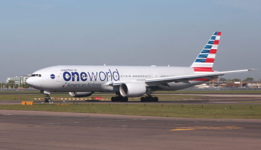 American Airlines Boeing 777 painted in Oneworld livery