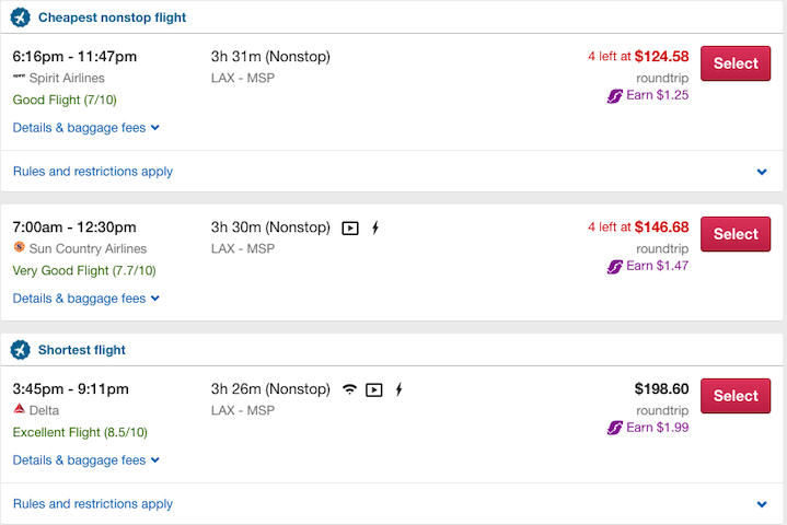 flight scores on orbitz