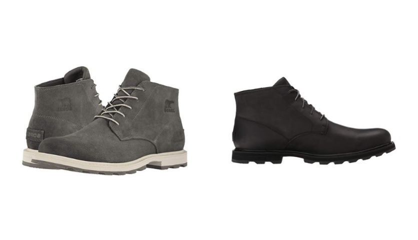 grey sorel waterproof chukka boots