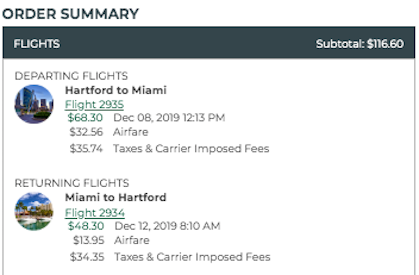 Cheap flight from Hartford (BDL) to Miami (MIA) for $117 roundtrip on Frontier