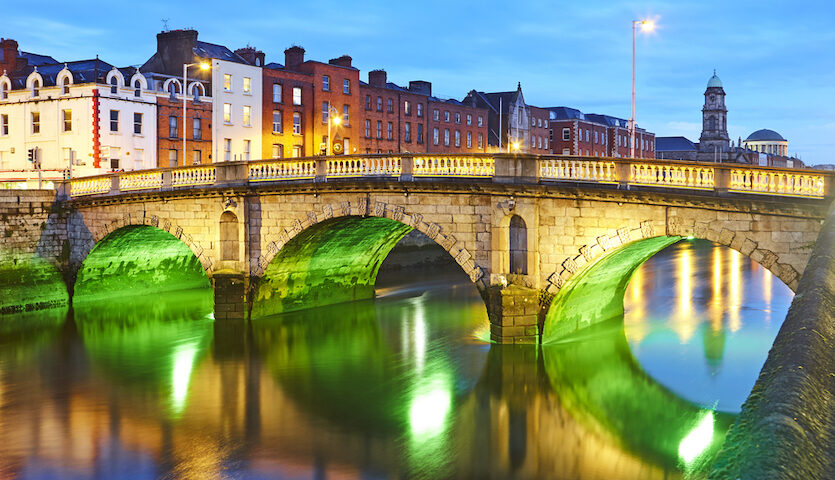 Dublin Ireland Father Matthew Bridge over the Liffey 