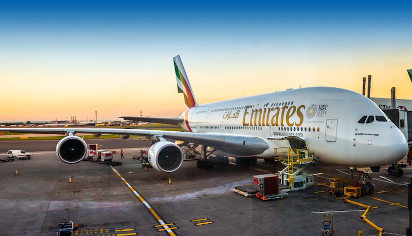 Emirates a380 airplane