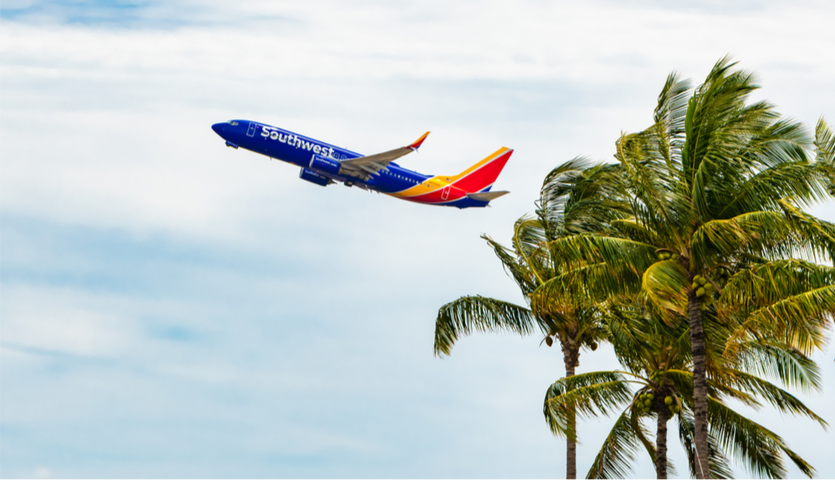 Southwest Airplane Taking Off from Hawaii