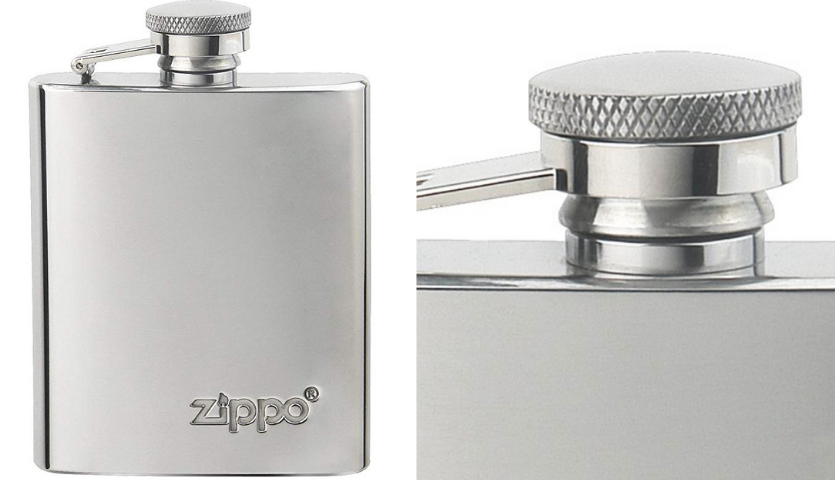 Stainless Steel Zippo Flask for Travel