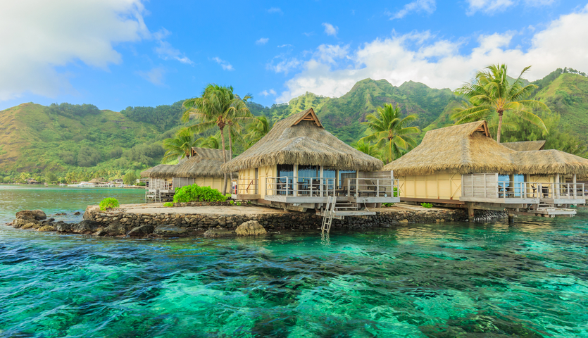 Overwater hut in Tahiti