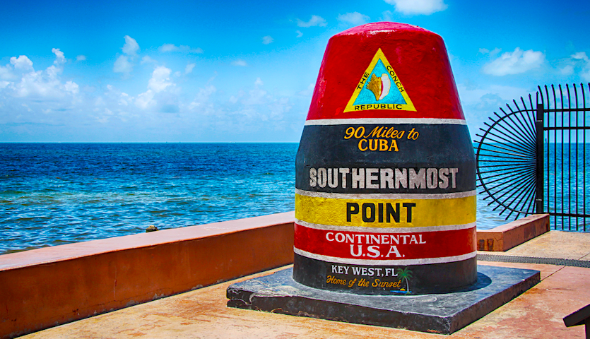 Southernmost point of USA in Key West Florida