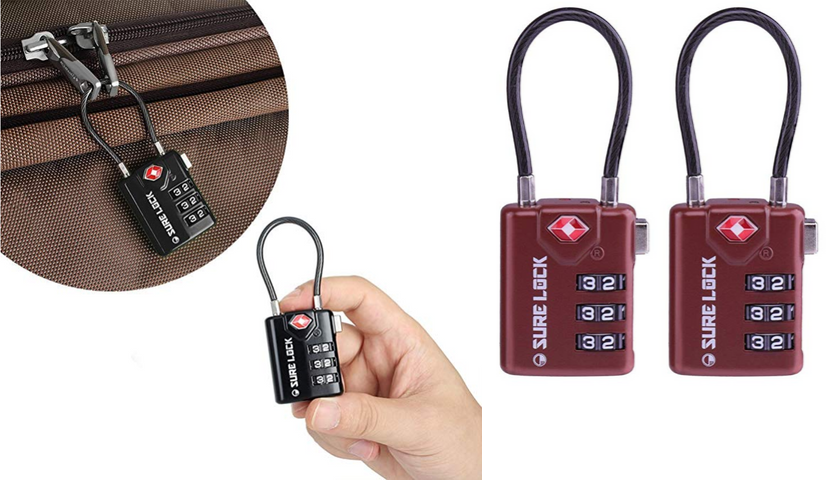 Sure Lock TSA Approved cable luggage locks