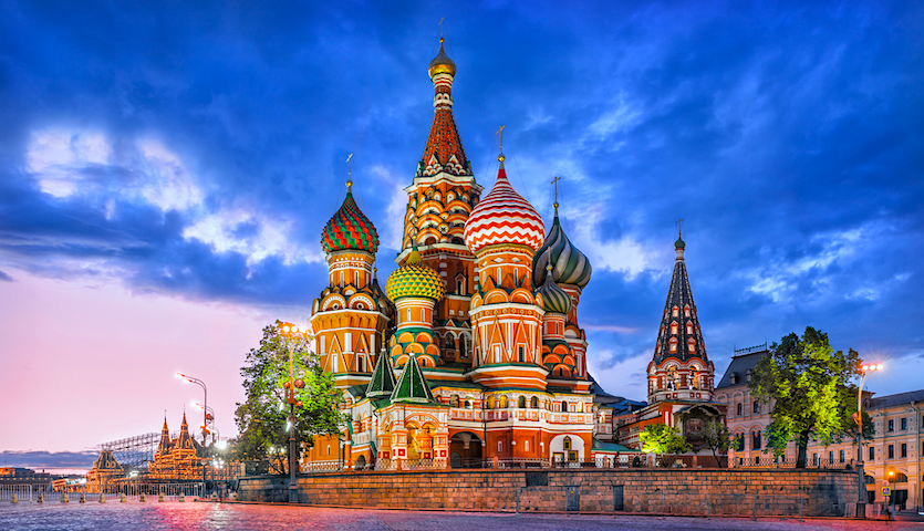 St. Basil's Cathedral in Moscow Russia red square