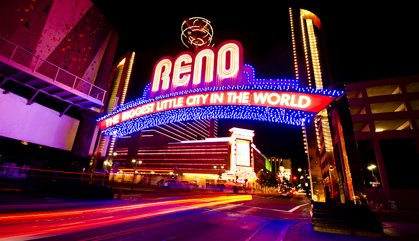 Reno neon sign in Nevada