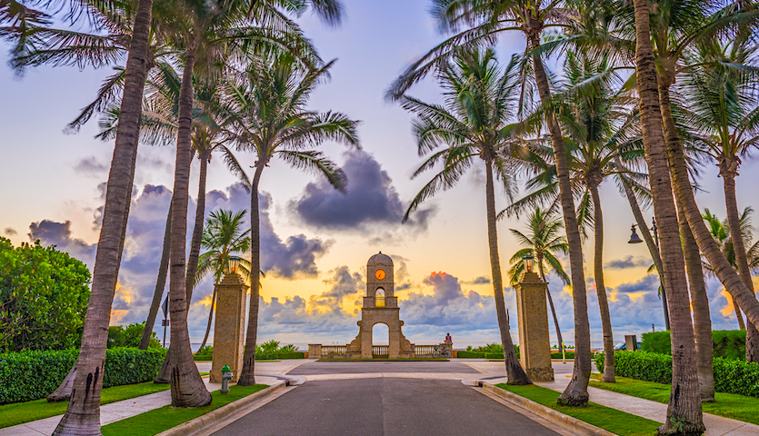 palm beach clock tower in west palm beach florida