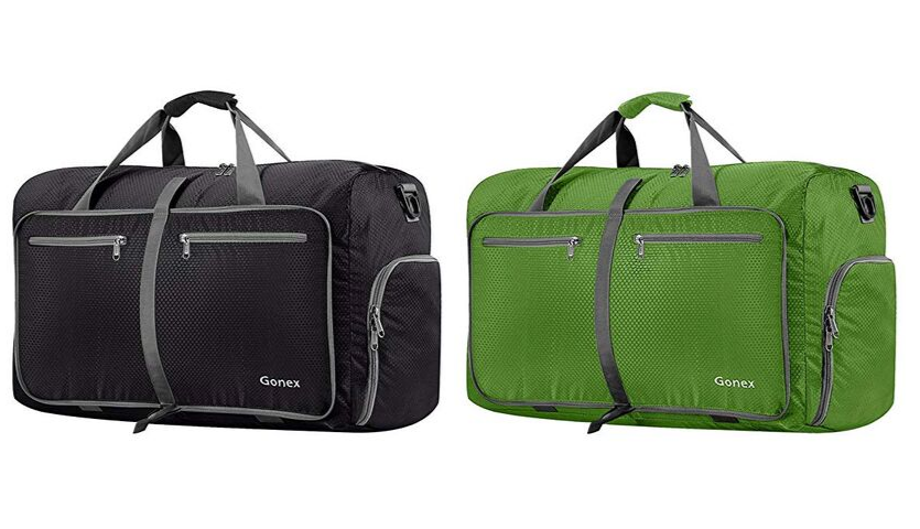 Black and Green Gonex Foldable Bags