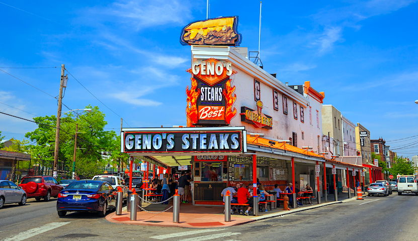 Geno's steaks in Philadelphia Pennsylvania