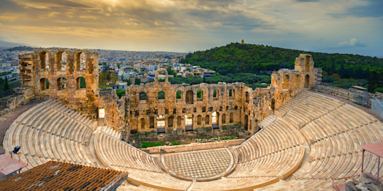 theater of Herodion Atticus at the Acropolis in Athens