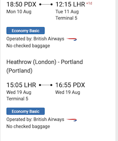 New nonstop flight from Portland to London for $496 roundtrip on British Airways