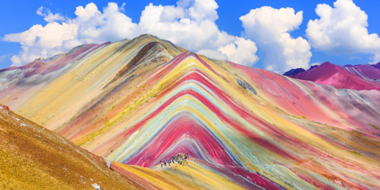rainbow mountains near cuzco peru colors