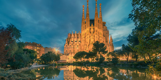 sagrada familia church designed by gaudi in Barcelona Spain