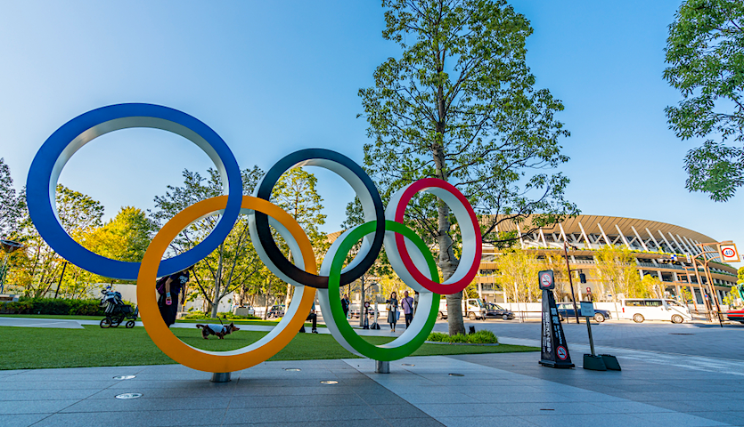 Olympic rings in Tokyo 2020