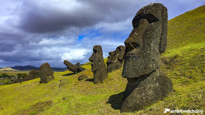 Moai quarry on Easter Island Rapa Nui