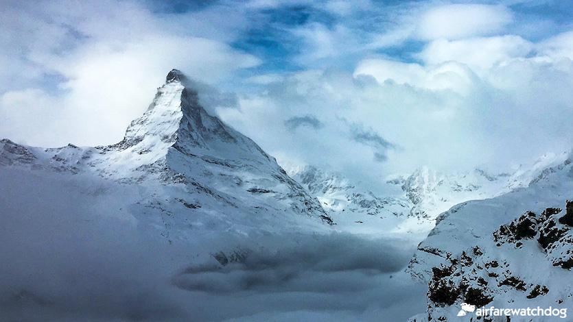 Zermatt Switzerland snowy picture of the Matterhorn